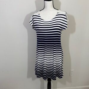 White and Black  Short SleeveDress